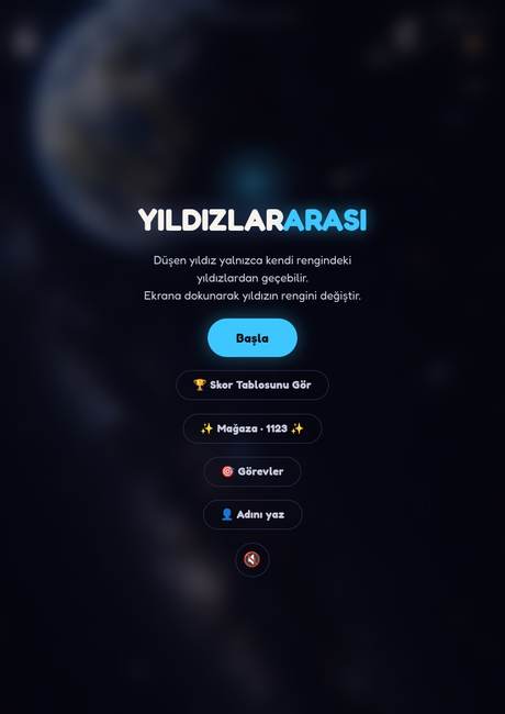 Yıldızlararası ana menü